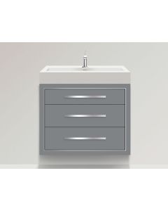 Madeli B850-30-002-TG-BN Villa 30" Width Vanity Cabinet Base in Studio Grey with Brushed Nickel Hardware (Vanity Top Sold Separately)