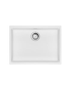 Franke MAG11023ADA-PWT Maris 25" L X 19" W X 5" D Granite Single Bowl Undermount Kitchen Sink in Polar White