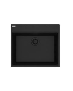 Franke MAG61023ONY Maris 25" Undermount Granite Single Bowl Kitchen Sink in Onyx