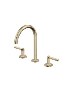 Rohl MD08D3LMAG Modelle™ 1.2 GPM Deck Mounted Widespread Bathroom Faucet with C-Spout in Antique Gold