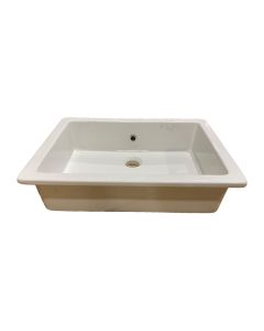 Scarabeo MINUML2115W 21-1/2" L X 15-1/4" W X 5" H Drop In Rectangle Lavatory Sink with Overflow in White