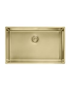 Franke MMX11027-GLD-WKC Mythos Masterpiece 29" L X 18" W X 8" D Undermount Rectangular Single Bowl Kitchen Sink in Gold