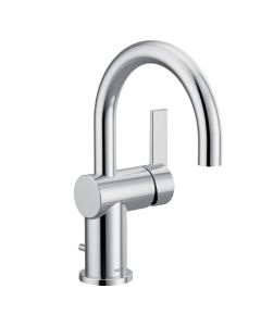 Moen 6221 Cia™ 1.2 GPM Deck Mounted Single Handle High Arc Bathroom Faucet with Lift Rod Drain Assembly in Polished Chrome