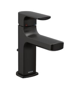 Moen 6900BL Rizon™ 1.2 GPM Deck Mounted Single Handle Low Arc Bathroom Faucet in Matte Black