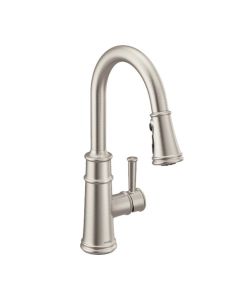 Moen 7260SRS Belfield 1.5 GPM One-Handle High Arc Pull Down Kitchen Faucet in Spot Resist Stainless