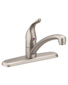 Moen 7425SRS Chateau Spot Resist One-Handle Low Arc Kitchen Faucet in Stainless