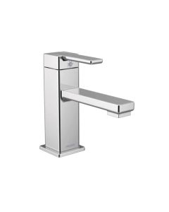Moen S6710 90 Degree 1.2 GPM One-Handle Low Arc Bathroom Faucet with Pop-Up Drain Assembly in Polished Chrome