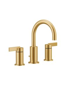 Moen T6222BG Cia™ 1.2 GPM Deck Mounted Two Handle Widespread Bathroom Faucet with Trim in Brushed Gold (Rough Sold Separately)