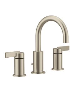 Moen T6222BN Cia™ 1.2 GPM Deck Mounted Two Handle Widespread Bathroom Faucet with Trim in Brushed Nickel (Rough Sold Separately)