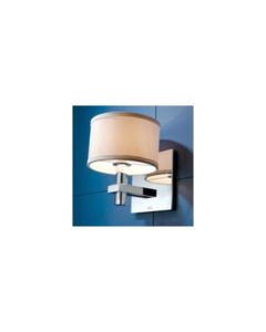 Ginger 3082/PC Frame Single Light With Fabric Shade In Polished Chrome