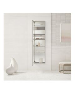 Robern MR2472D4FPE0 M Series Reserve 24" W X 72" H X 4" D Full Length Medicine Cabinet in Polished Edge with Slow Close Hinges, Magnetic Storage and Storage Tray