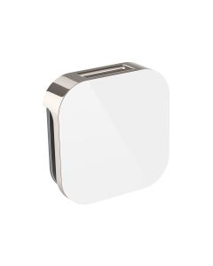 Mr. Steam 104104WH-PN Aroma Glass 3" W Steamhead with AromaTherapy Reservoir in White Polished Nickel