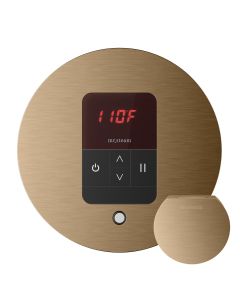 Mr. Steam MSITEMPORD-BB iTempo Steam Shower Control and Aroma Designer SteamHead in Round Brushed Bronze