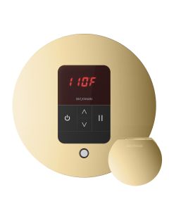 Mr. Steam MSITEMPORD-PB iTempo Steam Shower Control and Aroma Designer SteamHead in Round Polished Brass