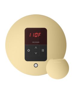 Mr. Steam MSITEMPORD-SB iTempo Steam Shower Control and Aroma Designer SteamHead in Round Satin Brass