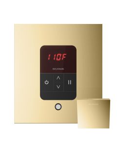 Mr. Steam MSITEMPOSQ-PB iTempo Steam Shower Control and Aroma Designer SteamHead in Square Polished Brass