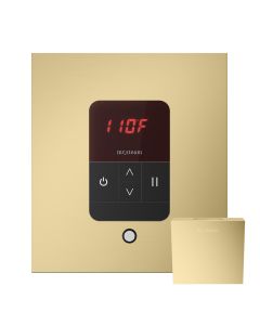 Mr. Steam MSITEMPOSQ-SB iTempo Steam Shower Control and Aroma Designer SteamHead in Square Satin Brass