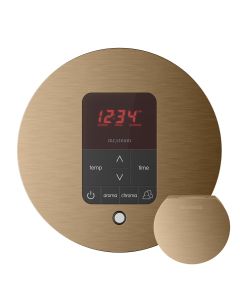 Mr. Steam MSITPLUSRD-BB iTempoPlus Steam Shower Control and Aroma Designer SteamHead in Round Brushed Bronze