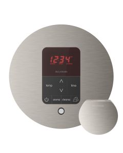 Mr. Steam MSITPLUSRD-BN iTempoPlus Steam Shower Control and Aroma Designer SteamHead in Round Brushed Nickel