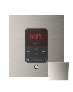 Mr. Steam MSITPLUSSQ-BN iTempoPlus Steam Shower Control and Aroma Designer SteamHead in Square Brushed Nickel