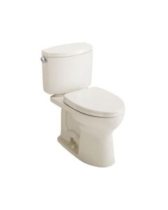 Toto MS454124CEFG#12 Drake® II Two-Piece Elongated 1.28 GPF Universal Height Toilet with CEFIONTECT and SS124 SoftClose Seat, WASHLET+ Ready in Sedona Beige