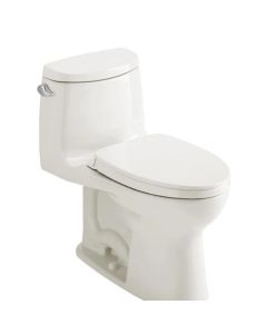 Toto MS604124CEFG#11 UltraMax® II One-Piece Elongated 1.28 GPF Universal Height Toilet with CEFIONTECT and SS124 SoftClose Seat, WASHLET+ Ready in Colonial White