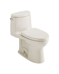 Toto MS604124CEFG#12 UltraMax® II One-Piece Elongated 1.28 GPF Universal Height Toilet with CEFIONTECT and SS124 SoftClose Seat, WASHLET+ Ready in Sedona Beige