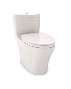 Toto MS646124CEMFGN#11 Aquia® IV One-Piece Elongated Dual Flush 1.28 and 0.9 GPF Universal Height, WASHLET®+ Ready Toilet with CEFIONTECT® in Colonial White