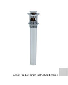 Mountain Plumbing MT-741BC EZ-CLICK™ Soft Touch Round Bathroom Sink Drain with Overflow in Brushed Chrome