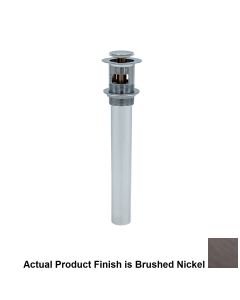 Mountain Plumbing MT741/BRN EZ-CLICK™ Soft Touch Round Bathroom Sink Drain with Overflow in Brushed Nickel