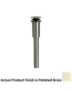 Mountain Plumbing MT741PB EZ-CLICK™ Soft Touch Round Bathroom Sink Drain with Overflow in Polished Brass