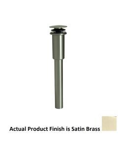 Mountain Plumbing MT741/SB EZ-CLICK™ Soft Touch Round Bathroom Sink Drain with Overflow in Satin Brass