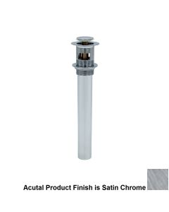 Mountain Plumbing MT741/SC EZ-CLICK™ Soft Touch Round Bathroom Sink Drain with Overflow in Satin Chrome