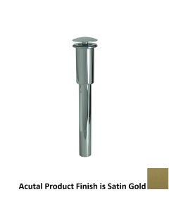 Mountain Plumbing MT744-2/SG Round Bathroom Sink Drain without Overflow and Stationary Dome Style in Satin Gold