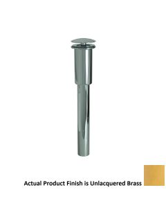 Mountain Plumbing MT744-2/ULB Round Bathroom Sink Drain without Overflow and Stationary Dome Style in Unlacquered Brass