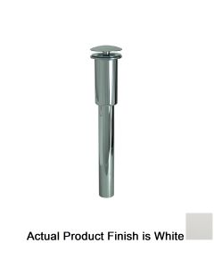 Mountain Plumbing MT744-2/WH Round Bathroom Sink Drain without Overflow and Stationary Dome Style in White