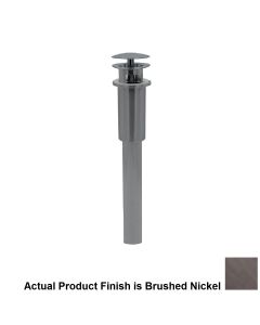 Mountain Plumbing MT744-3/BRN Round Bathroom Sink Drain with Overflow and Stationary Dome Style in Brushed Nickel