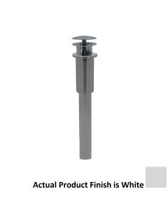 Mountain Plumbing MT744-3/WH Round Bathroom Sink Drain with Overflow and Stationary Dome Style in White