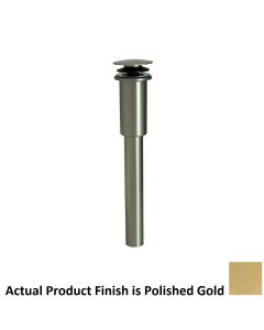 Mountain Plumbing MT745-2/GPB Round Bathroom Sink Drain without Overflow and EZ-CLICK™ Soft Touch Dome Style in Polished Gold