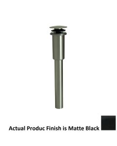 Mountain Plumbing MT745-2/MB Round Bathroom Sink Drain without Overflow and EZ-CLICK™ Soft Touch Dome Style in Matte Black