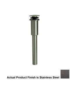 Mountain Plumbing MT745-2/SS Round Bathroom Sink Drain without Overflow and EZ-CLICK™ Soft Touch Dome Style in Stainless Steel
