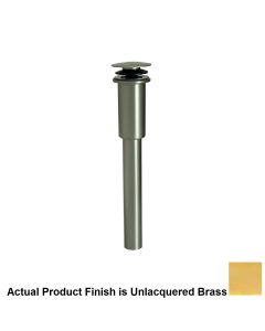 Mountain Plumbing MT745-2/ULB Round Bathroom Sink Drain without Overflow and EZ-CLICK™ Soft Touch Dome Style in Unlacquered Brass