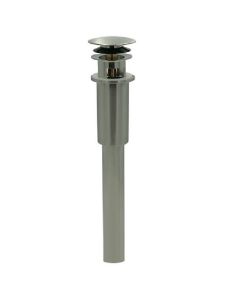 Mountain Plumbing MT745-3/ULB Dome Style Round Lavatory Drain - with Overflow & EZ-CLICK™ Soft Touch Dome in Unlacquered Brass