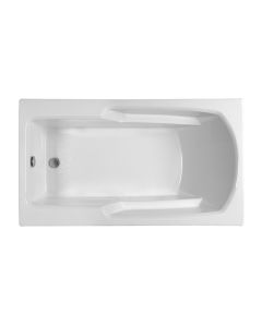 MTI MTISPOL007 Wyndham 3 Soaker Right Hand tub in White with Factory Installed Tile Flange on 3 Sides