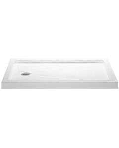 MTI MTSB-6032MT 60" L X 32" W X 2-7/8" H Rectangular Shower Base with Single Threshold and Left Drain in White