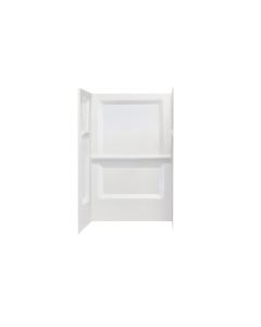Mustee 748-32WHT Durawall 32" D x 48" W X 73-1/4" H Rectangular Shower Wall in White