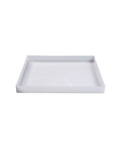 Mustee 95 DURAPAN™ 24" L X 24" W X 2" H Compact Washing Machine Pan with PVC Elbow Drain in White