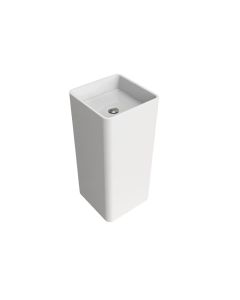 Flaminia MW40P-W Monowash 40 15.74" W X 15.74" L X 33.46" H Wall Hung Basin without Overflow & No Faucet Hole in White