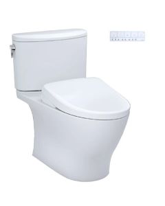 Toto MW4424726CEFG#01 Nexus® Elongated WASHLET®+ S7 1.28 GPF Two-Piece Toilet with Contemporary Bidet Seat in Cotton White