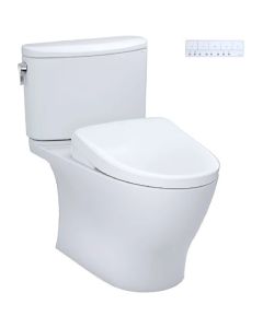 Toto MW4424736CEFG#01 Nexus® 1.28 GPF Two-Piece Elongated Toilet with S7A Contemporary Bidet Seat in Cotton White